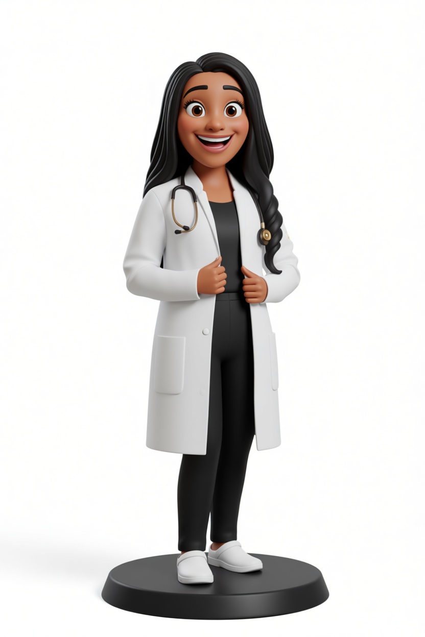 Female Doctor Figurine free 3D printable STL