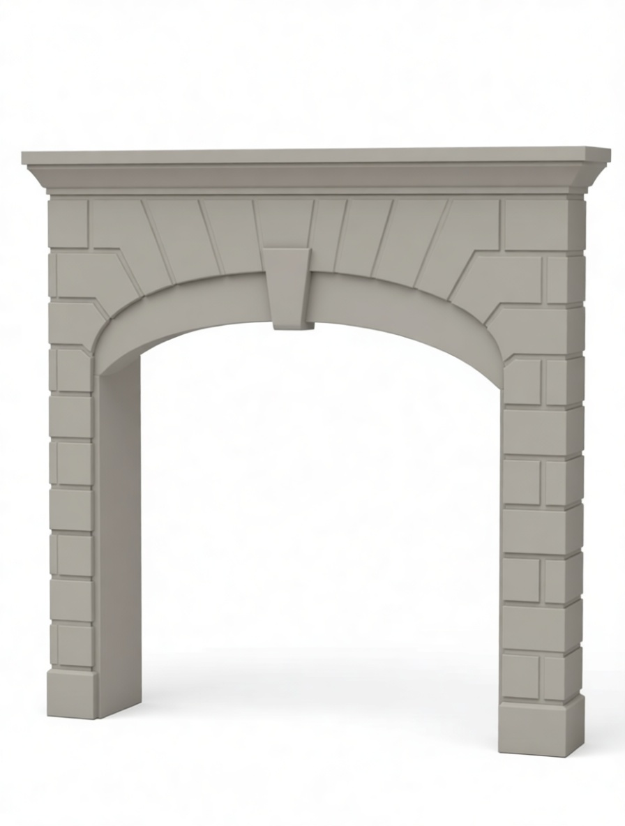 Stone Fireplace Arch free 3D printable STL