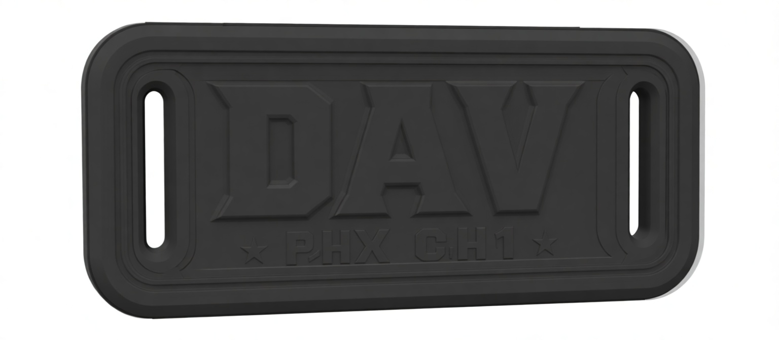 Dav License Plate free 3D printable STL