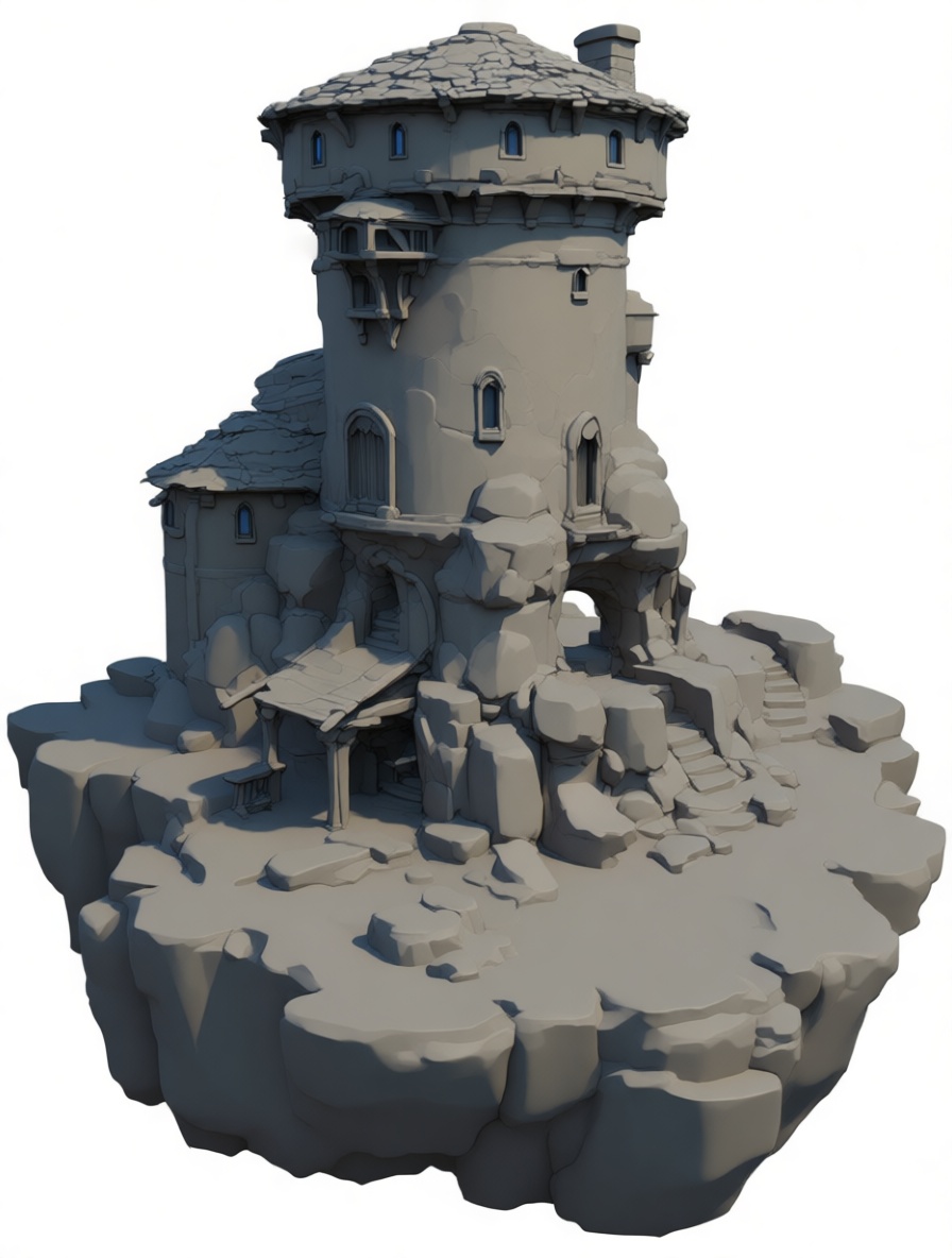 Medieval Tower Model free 3D printable STL