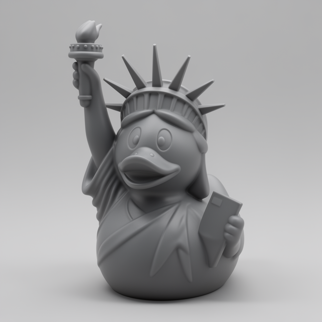 Statue of Liberty Duck Figurine free 3D printable STL