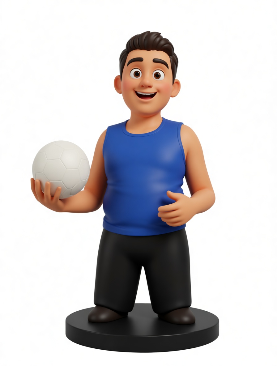 Boy with Soccer Ball Figurine free 3D printable STL