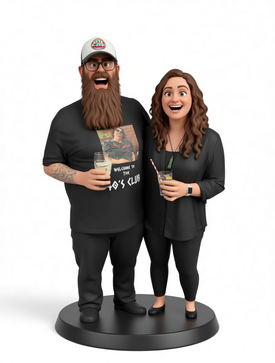 Couple Stylized Figurine free 3D printable STL
