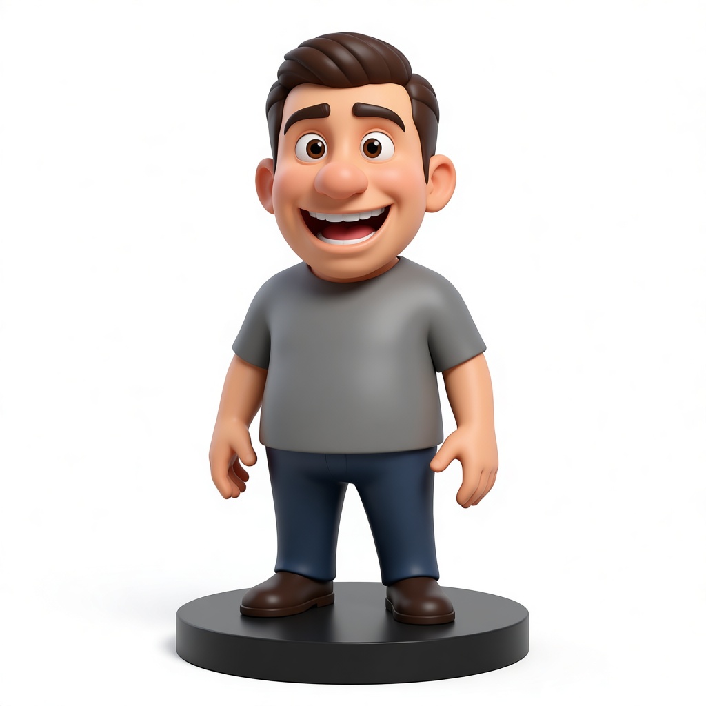 Happy Cartoon Man Figurine free 3D printable STL