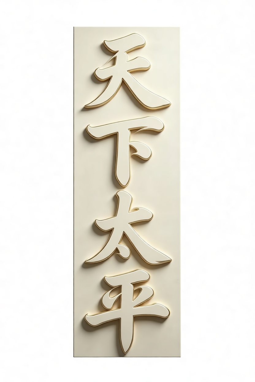 Tenka Taihei Kanji Plaque free 3D printable STL