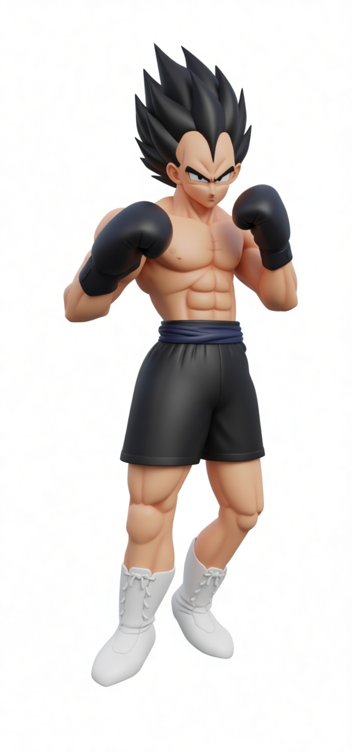 Vegeta Boxing Figurine free 3D printable STL