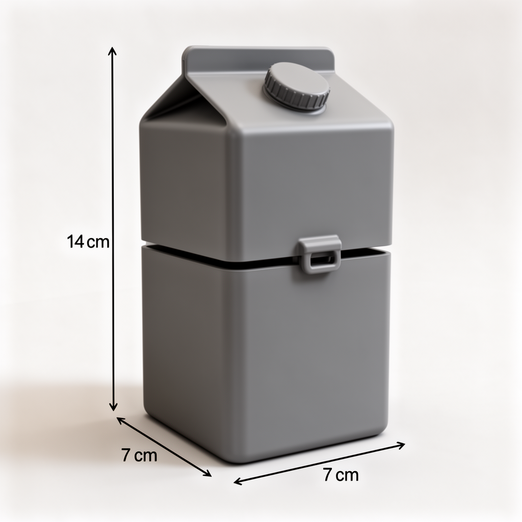Milk Box Container free 3D printable STL