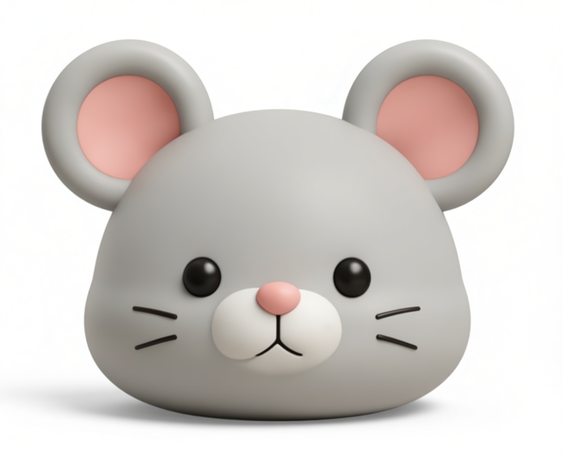 Cute Mouse Head Figurine free 3D printable STL