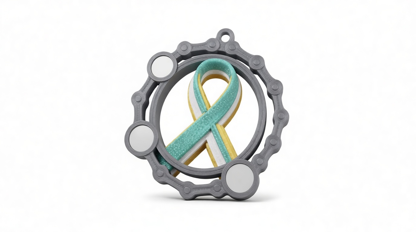 Autism Awareness Ribbon Pendant free 3D printable STL