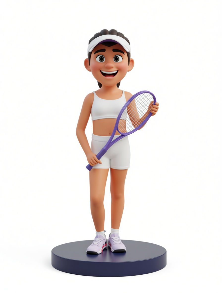 Female Tennis Player Figurine free 3D printable STL