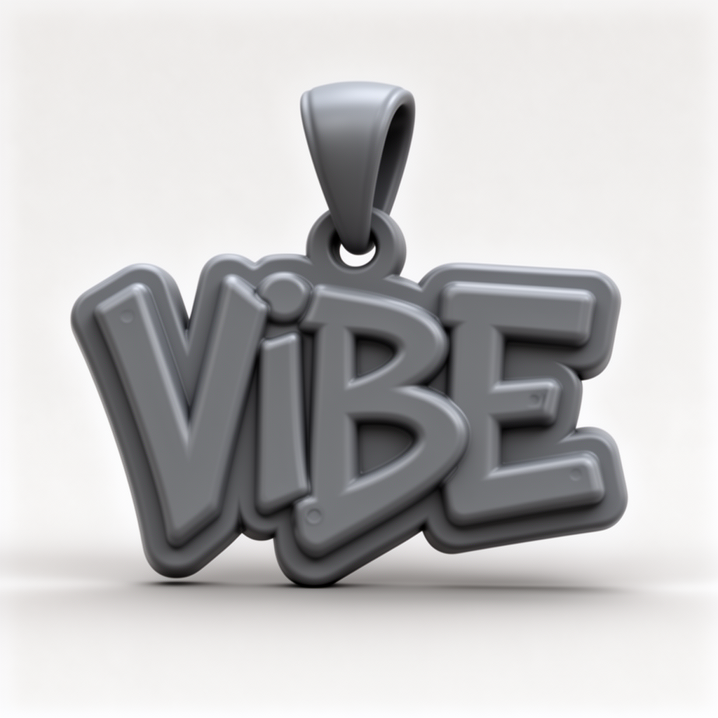 VIBE Graffiti Pendant free 3D printable STL