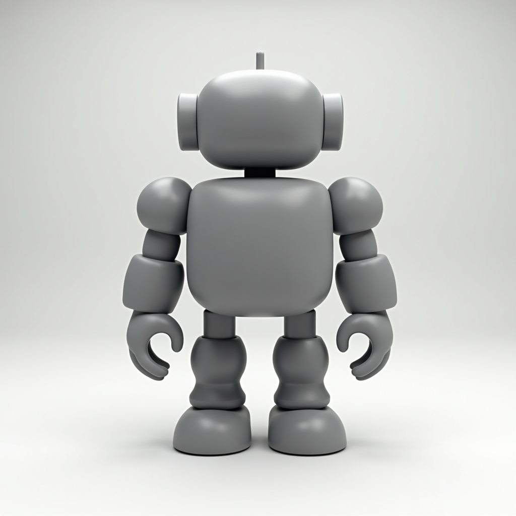Chunky Robot Figure free 3D printable STL