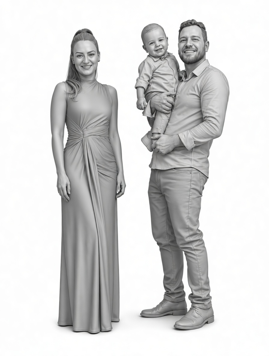 Family Group Figurine free 3D printable STL