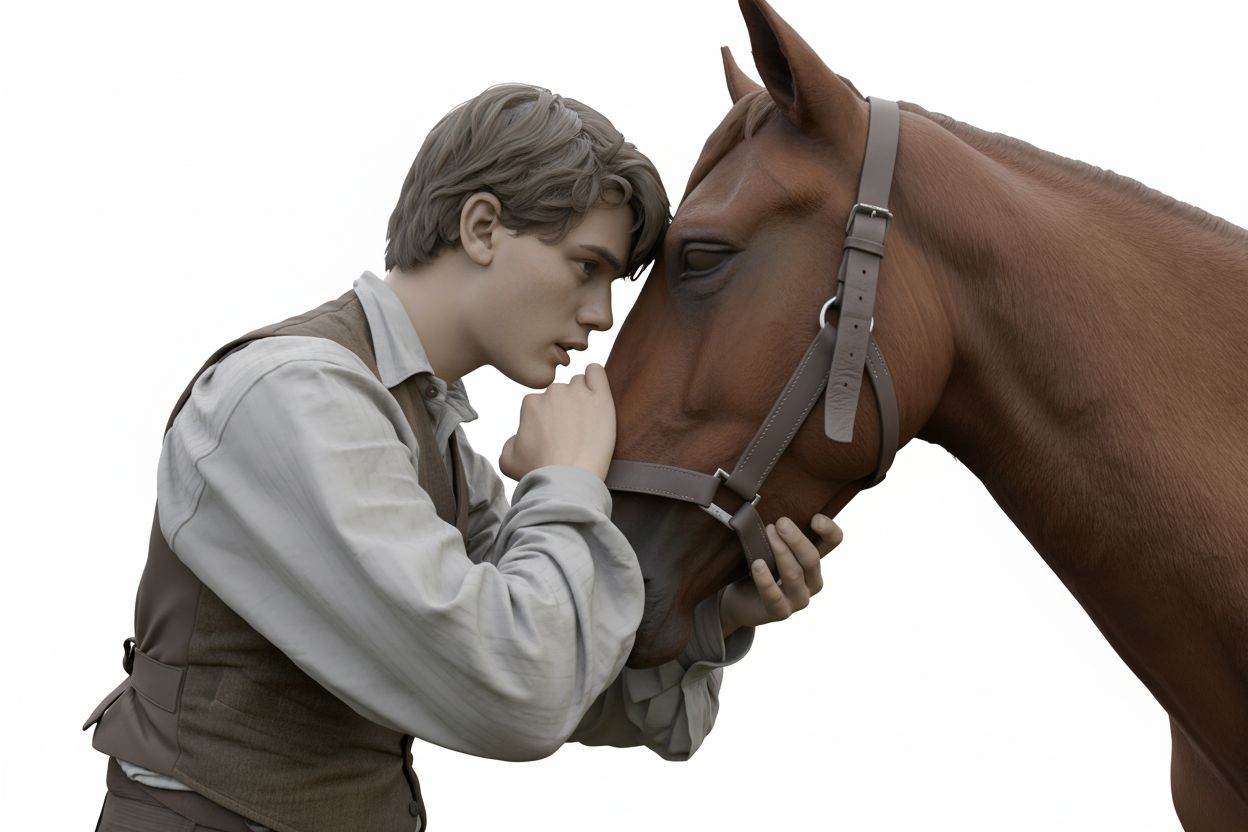 Boy with Horse Sculpture free 3D printable STL
