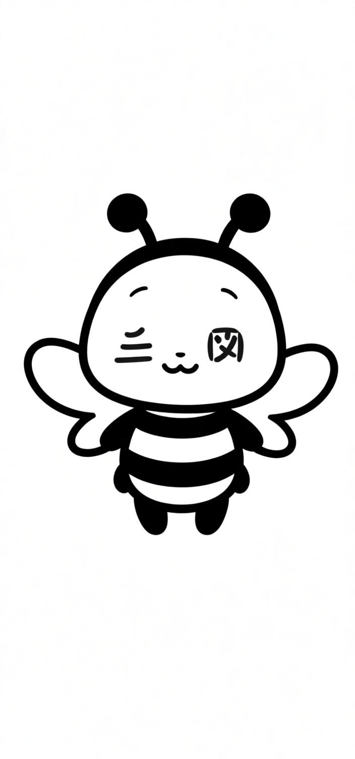 Cute Bee Cartoon Figurine free 3D printable STL