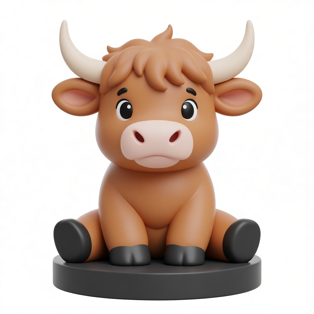 Cute Bull Figurine free 3D printable STL