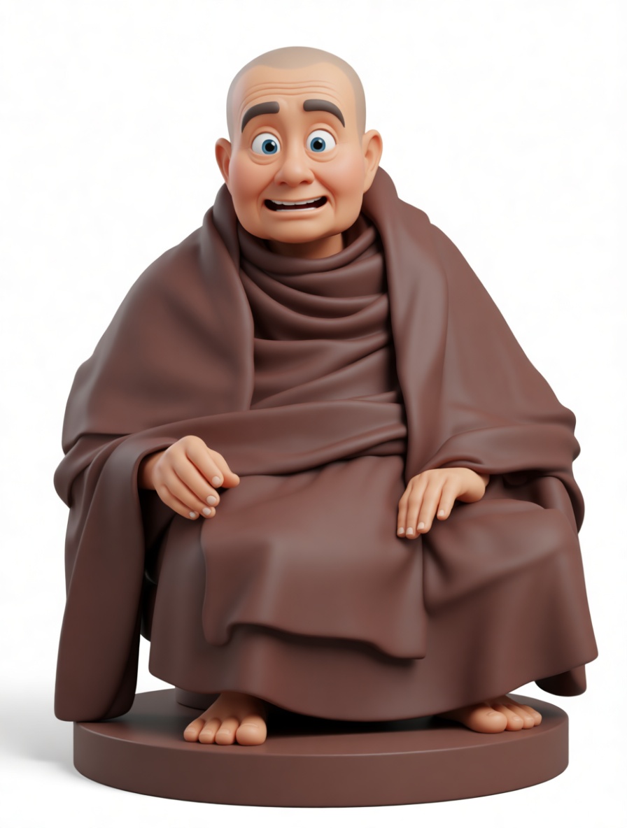 Buddhist Monk Figurine free 3D printable STL