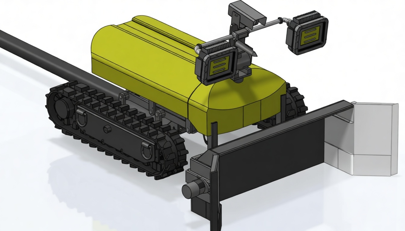 Tracked Bulldozer Model free 3D printable STL
