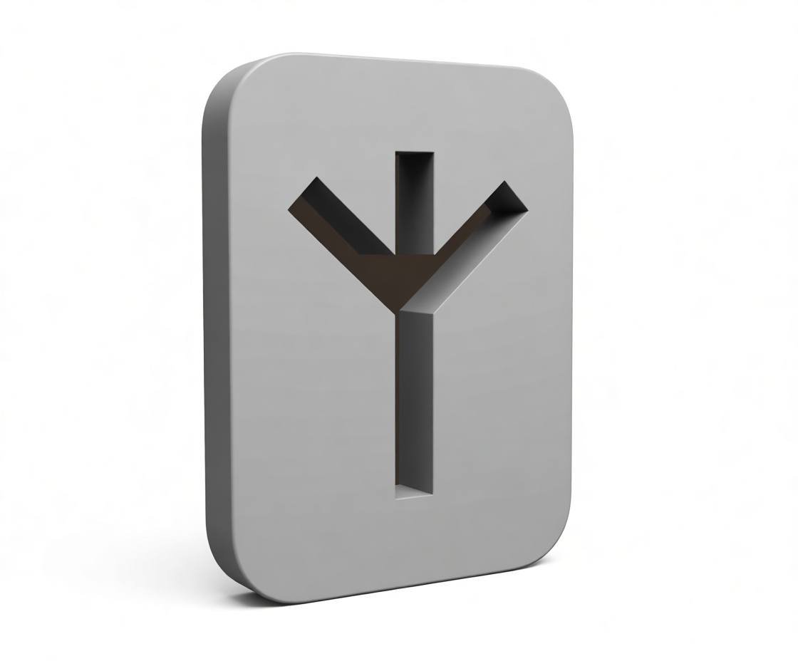 Algiz Rune Plaque free 3D printable STL