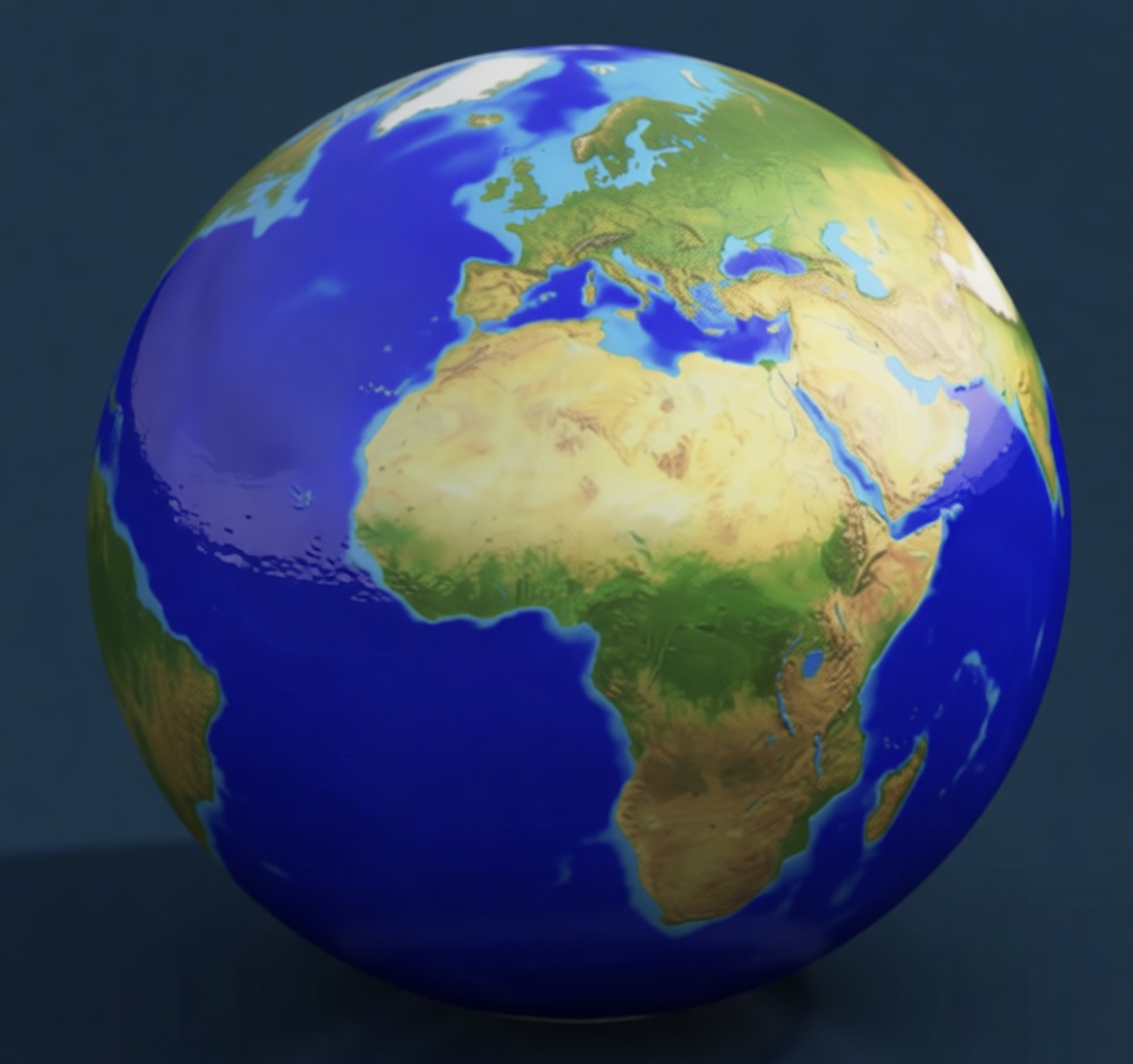 Earth Globe Model free 3D printable STL