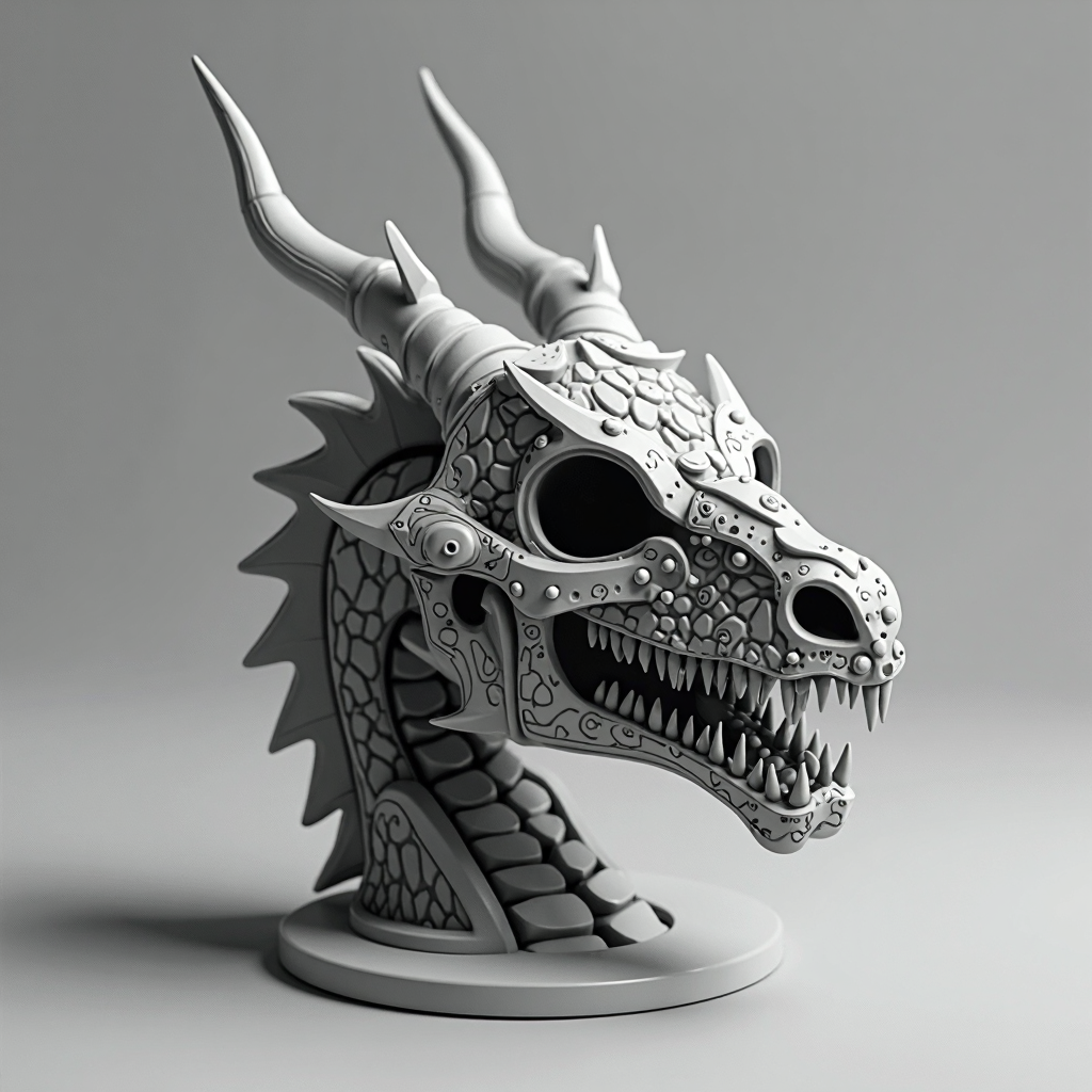 Cyberpunk Dragon Skull Organizer free 3D printable STL