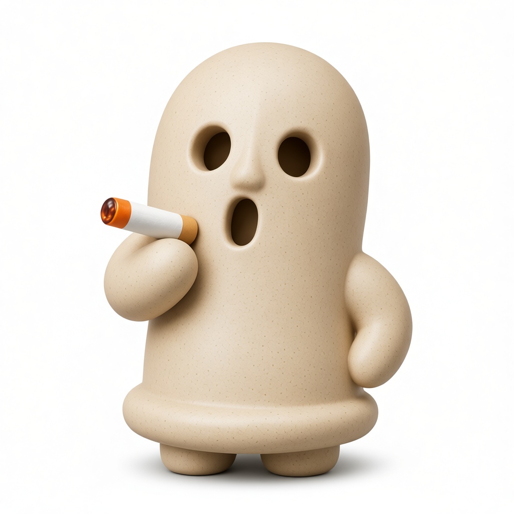 Cigarette Smoking Ghost Figurine free 3D printable STL