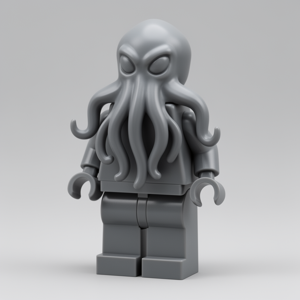 Lego Style Cthulhu Figurine free 3D printable STL
