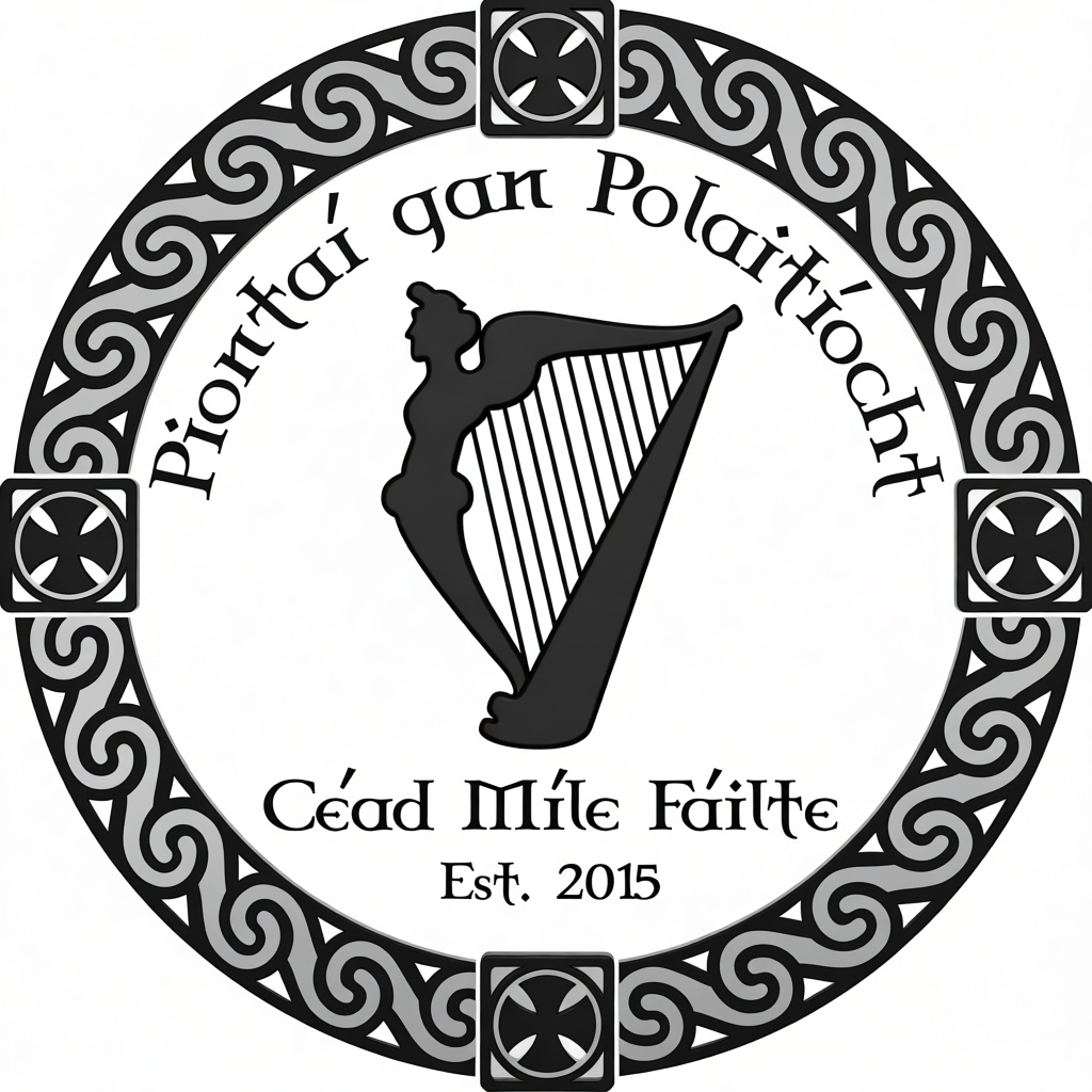 Irish Celtic Harp Emblem free 3D printable STL