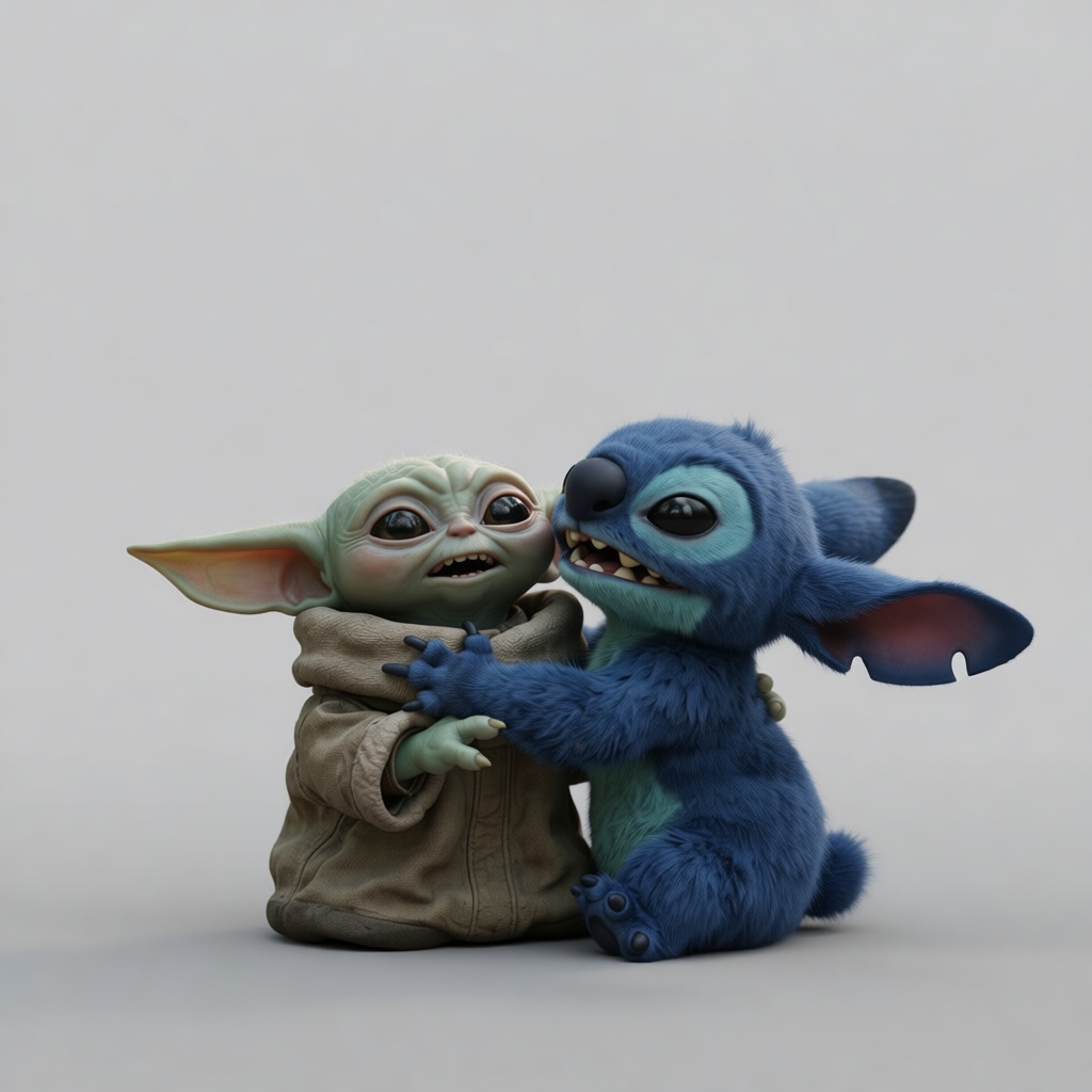 Grogu and Stitch Figurines free 3D printable STL