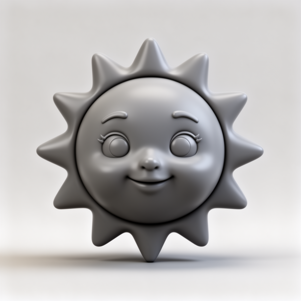 Cute Sun Face Figurine free 3D printable STL