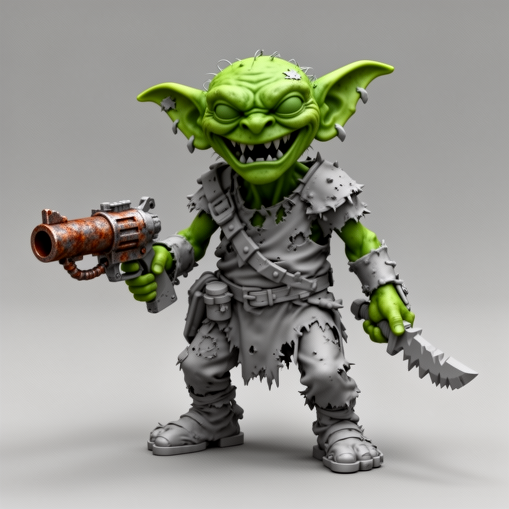 Green Gretchin Figurine free 3D printable STL