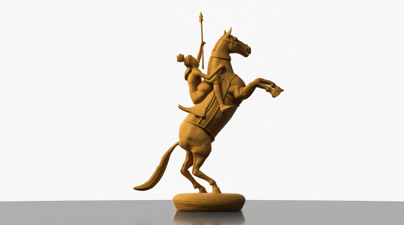 Warrior Woman Equestrian Figurine free 3D printable STL