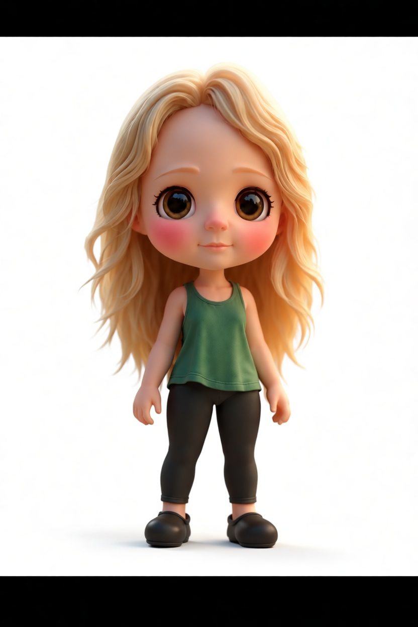 Blonde Girl Figurine free 3D printable STL