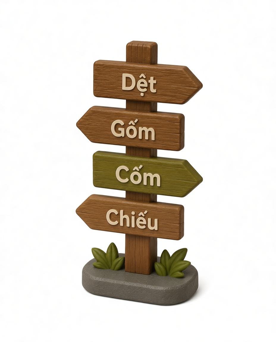 Vietnamese Wooden Signpost Figurine free 3D printable STL