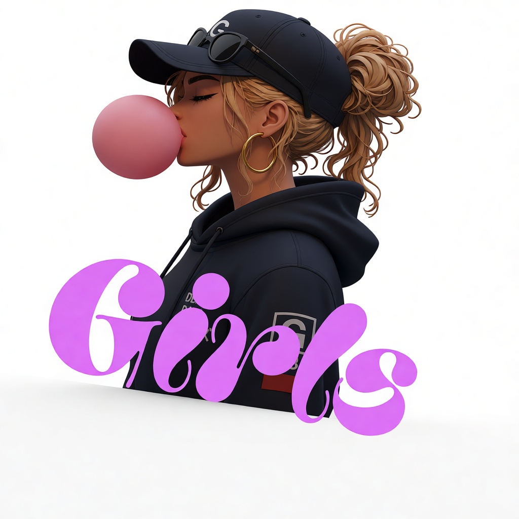 Girl with Bubblegum Bust free 3D printable STL