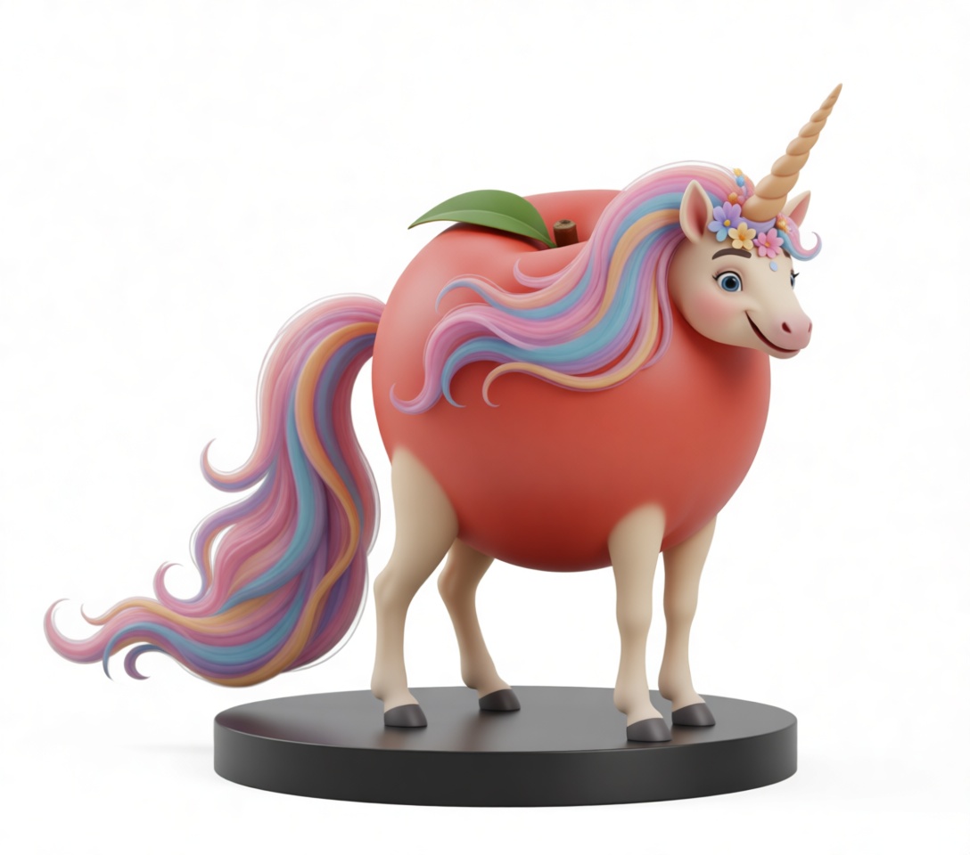 Apple Unicorn Figurine free 3D printable STL