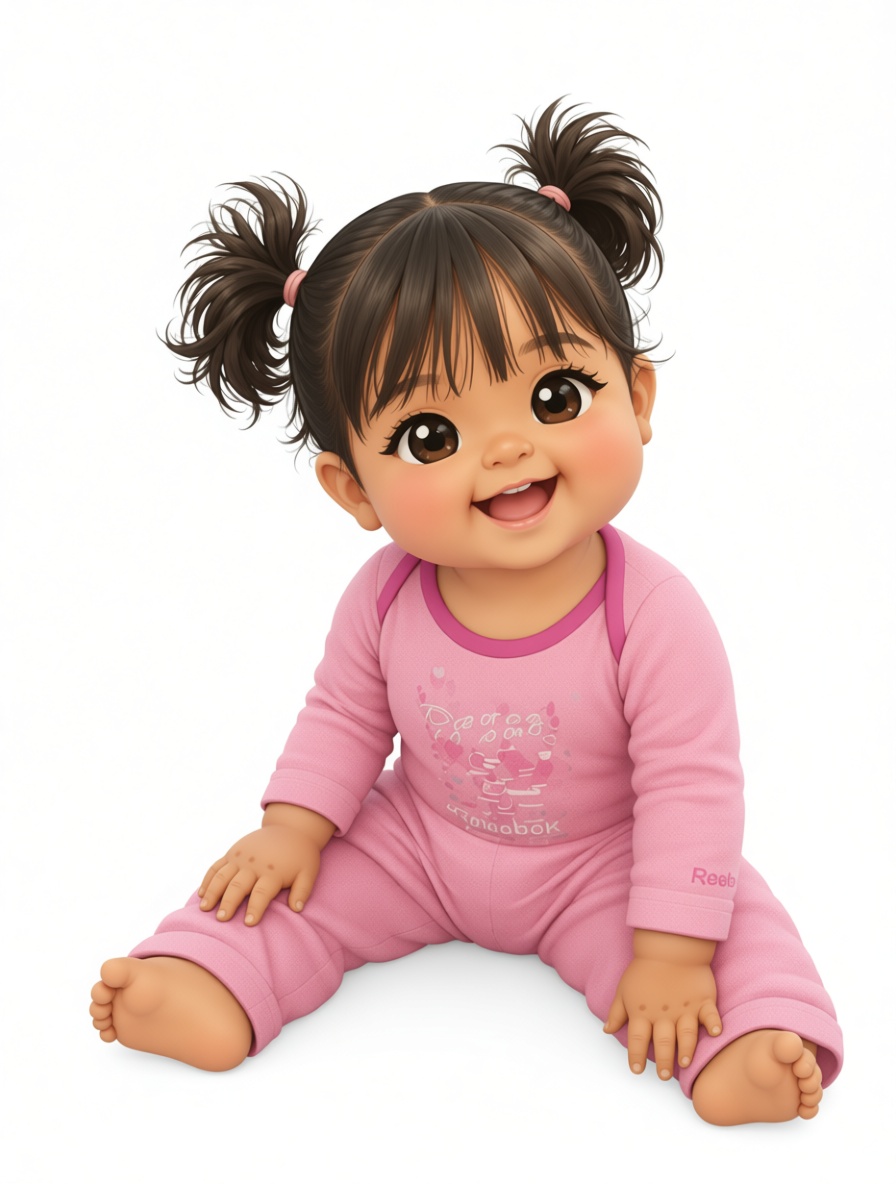 Smiling Baby Girl Figurine free 3D printable STL