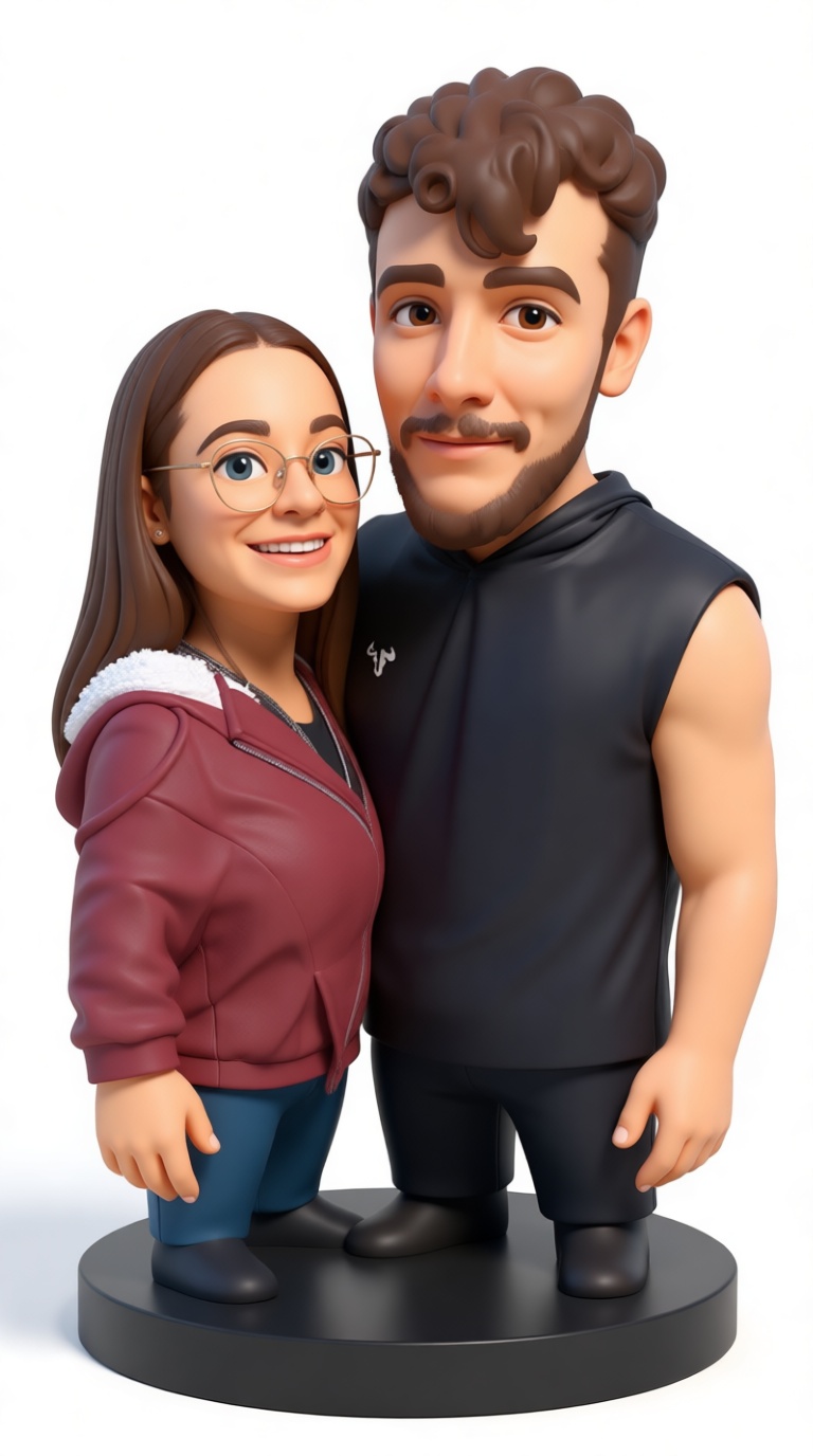 Couple Stylized Figurine free 3D printable STL