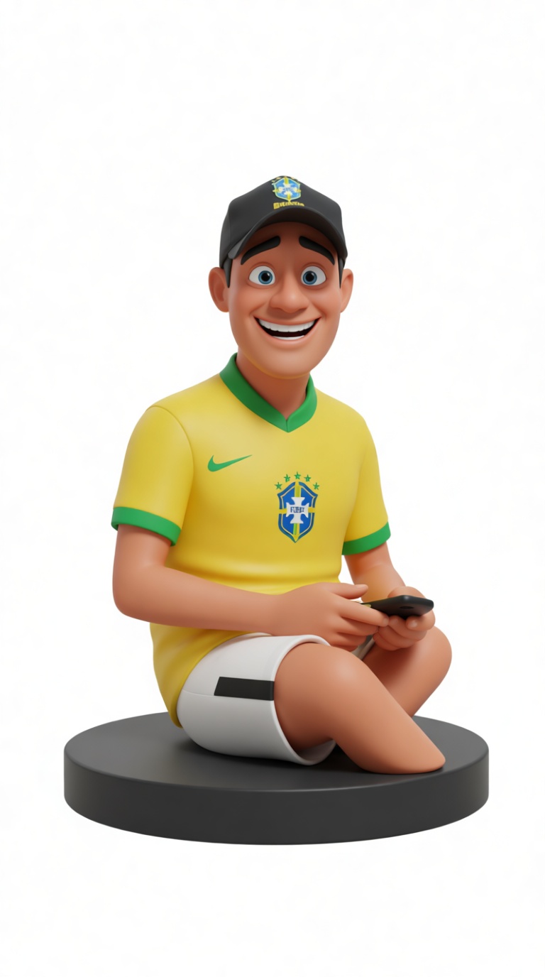 Brazil Soccer Fan Figurine free 3D printable STL