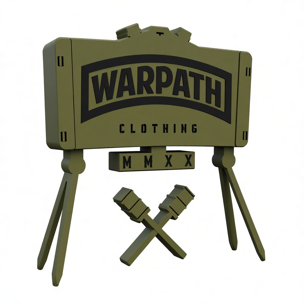 Warpath Clothing Sign free 3D printable STL