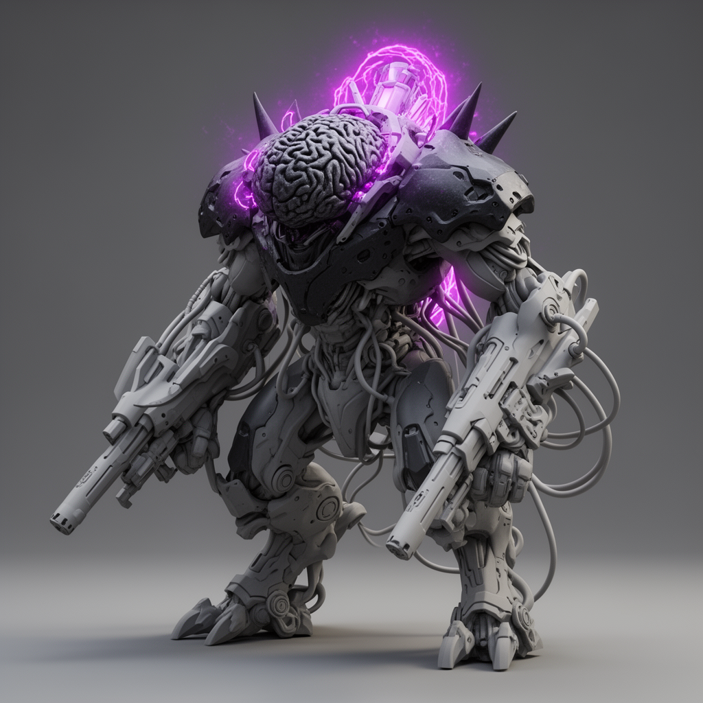 Maleceptor Cyberpunk Figurine free 3D printable STL