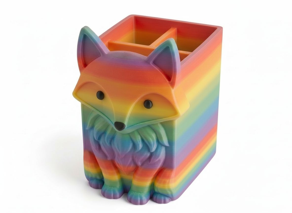 Fox Pen Holder free 3D printable STL