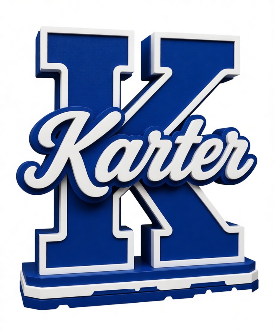 Karter Letter Sculpture free 3D printable STL