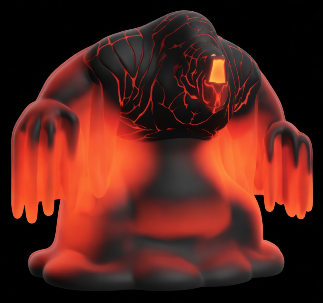 Lava Golem Figurine free 3D printable STL