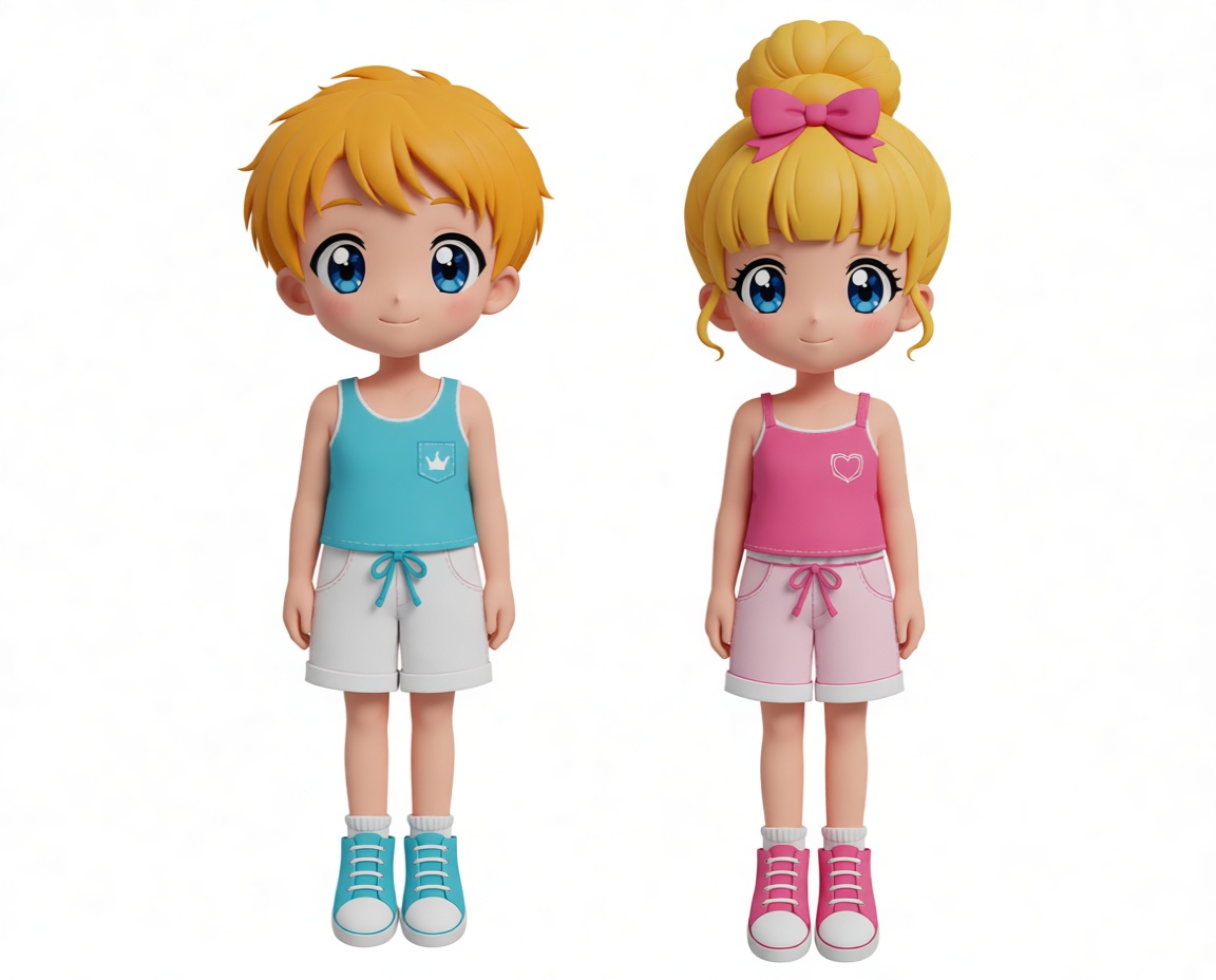 Cute Kids 3D Figurines free 3D printable STL
