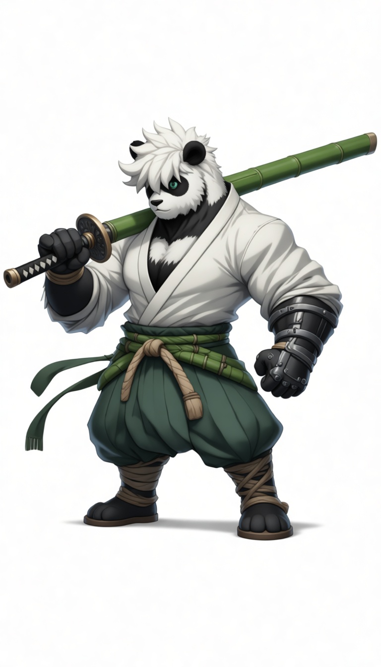 Samurai Panda Figurine free 3D printable STL