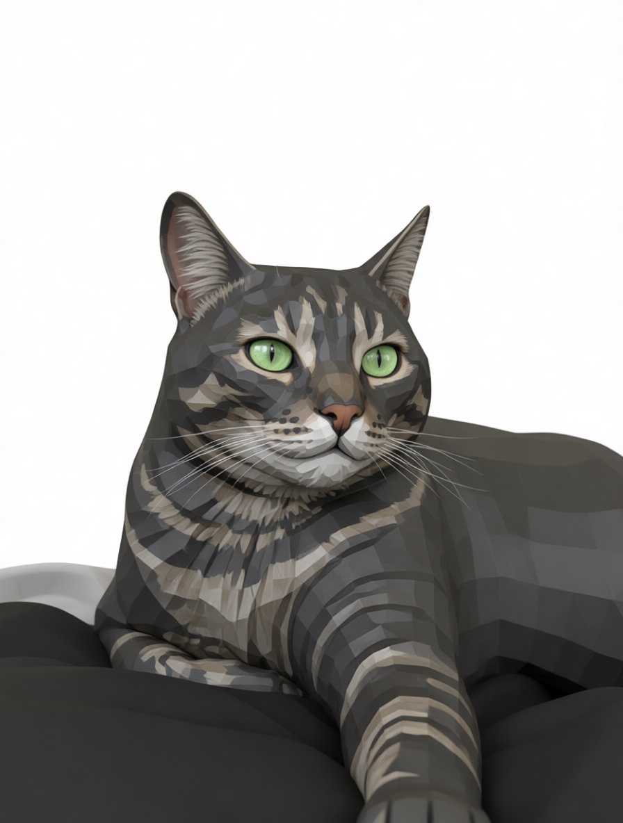 Tabby Cat Figurine free 3D printable STL