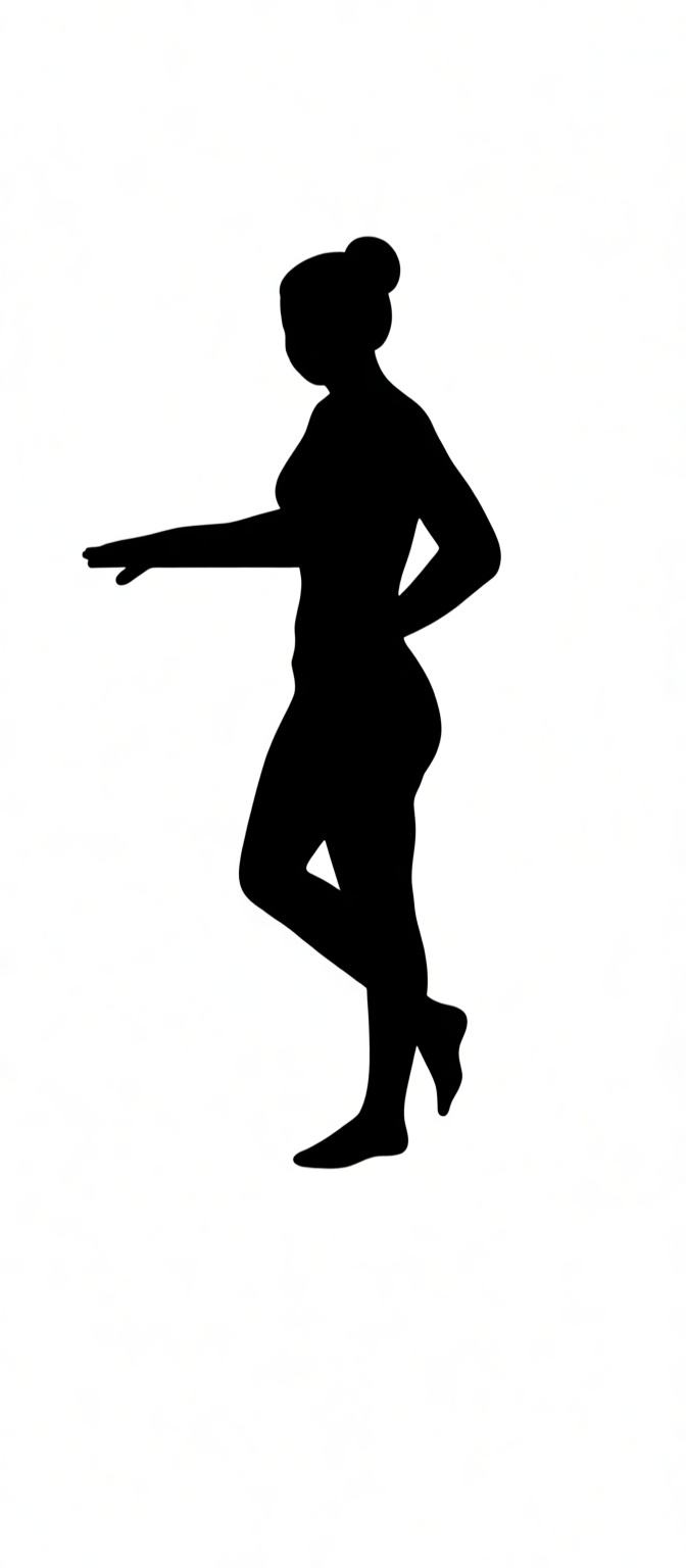 Human Female Silhouette Model free 3D printable STL