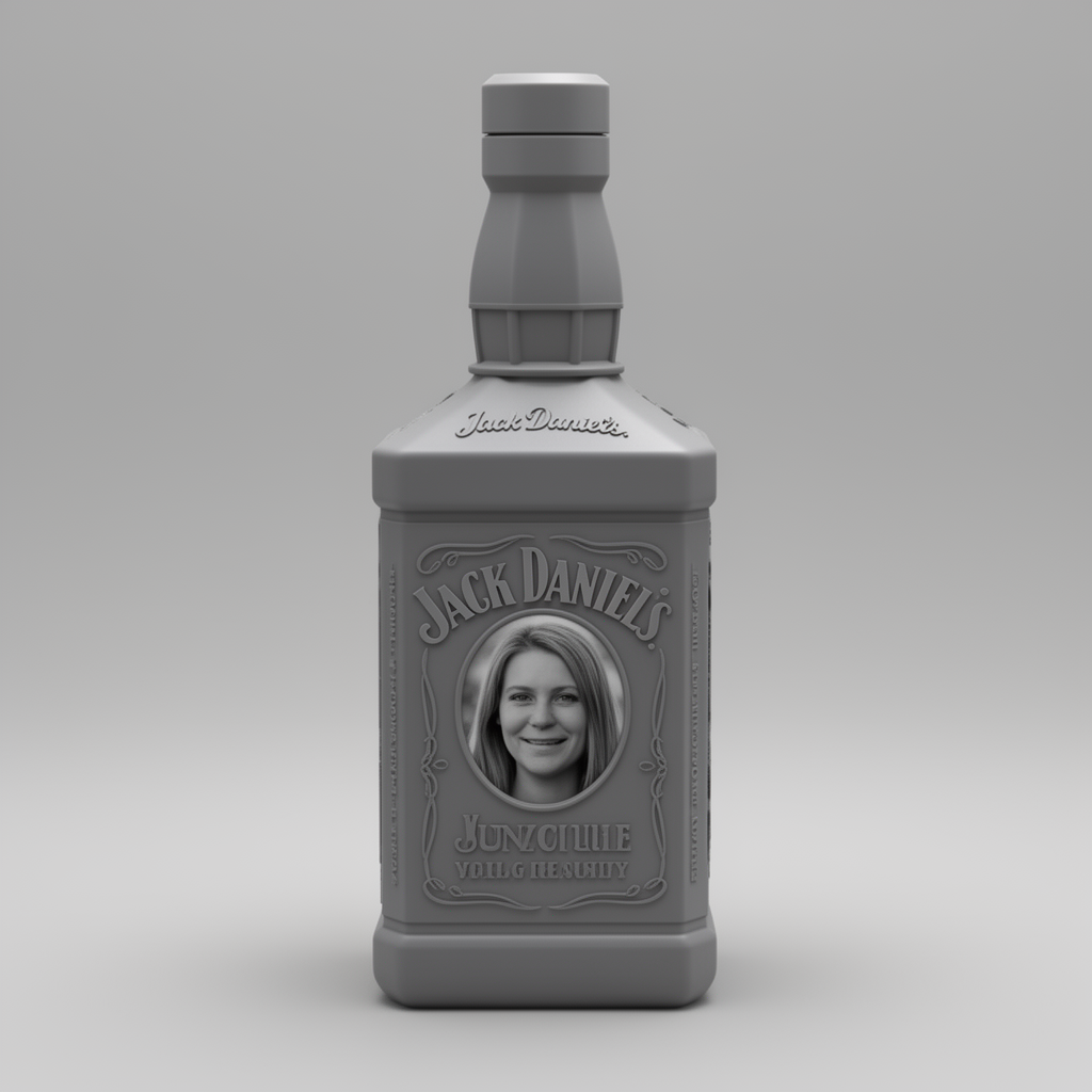 Jack Daniels Bottle Litho free 3D printable STL