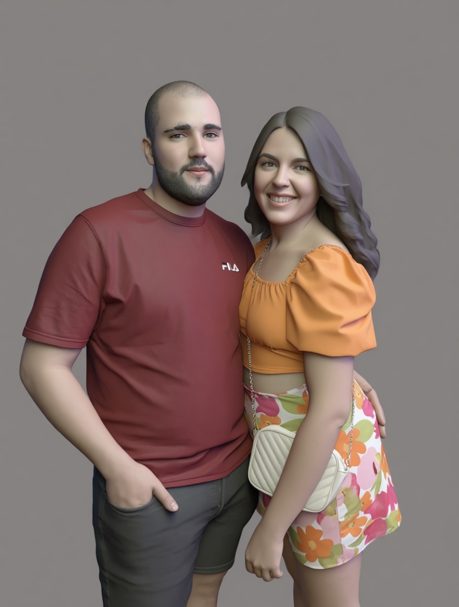 Couple Portrait Figurine free 3D printable STL